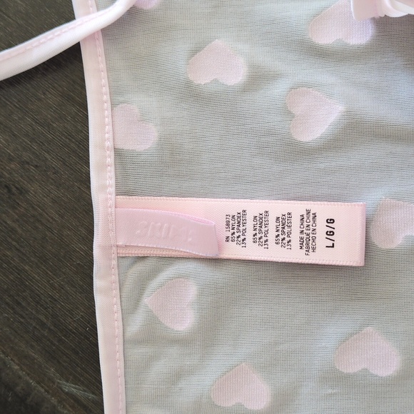 Pink Heart Patterned Sheer Slip Dress - Picture 3 of 3